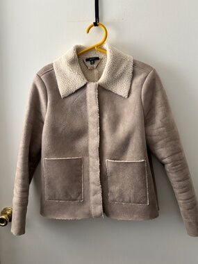 IMNYC Faux Suede Jacket with Warm Fleecey Lining size S/P